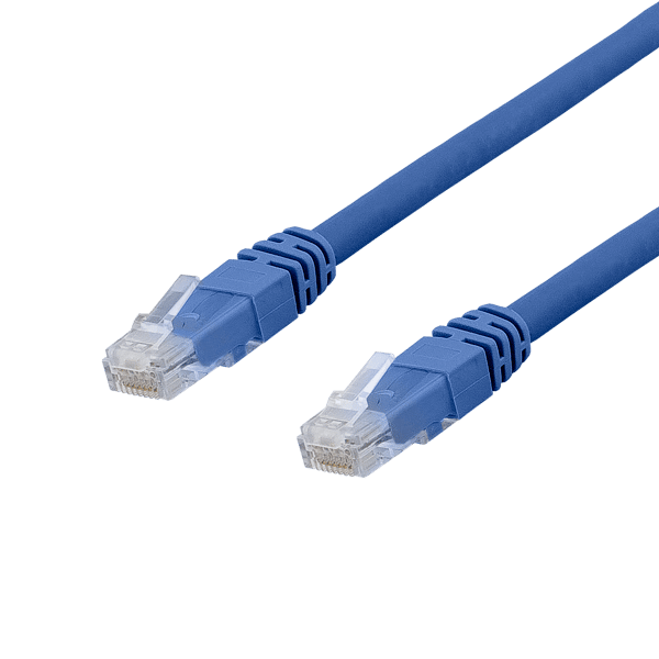 U/UTP Cat6a patch cable, LSZH, 7m, blue