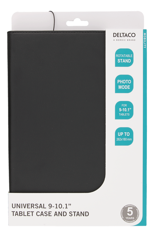 Universal tablet case 9/10.1" integrated stand, rotate