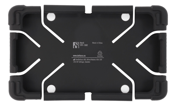 Case in silicone for 7-8" tablets, stand, black