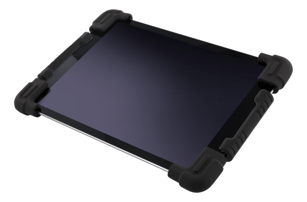Case in silicone for 7-8" tablets, stand, black