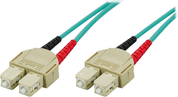 OM3 Fiber cable, SC - SC, duplex, multimode, 50/125, 1m