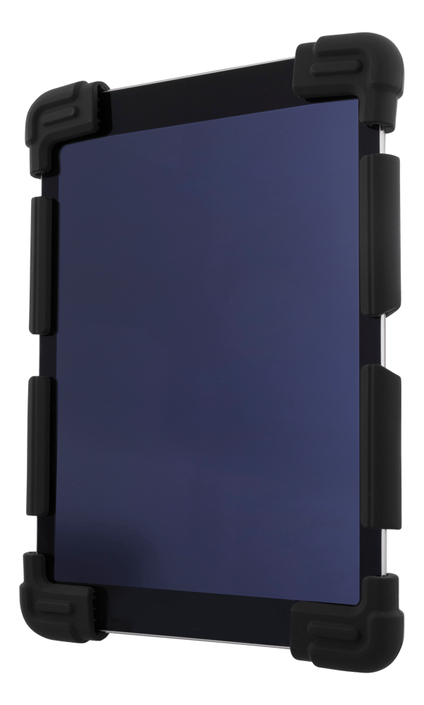 Case in silicone for 9-11.6" tablets, stand, black