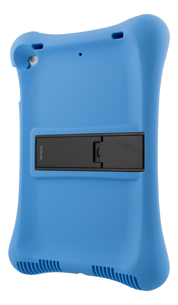 Silicone case, for all 10.2"-10.5" iPads, stand, blue