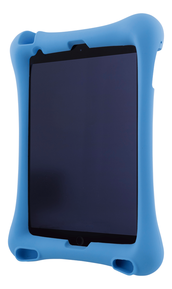 Silicone case, for all 10.2"-10.5" iPads, stand, blue