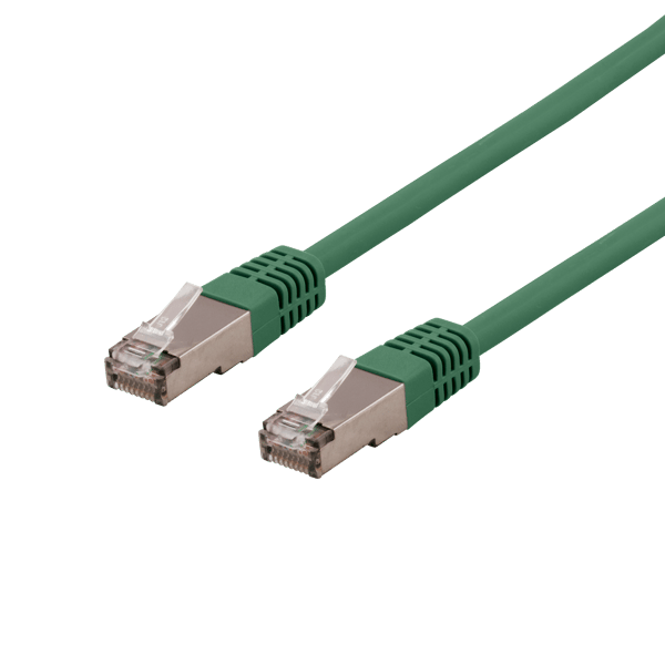 S/FTP Cat6 patch cable, LSZH, 1.5m, green