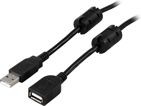 USB 2.0 cable Type A male Type A female 2m ferrite cores