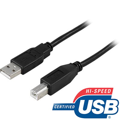 USB 2.0 cable Type A male - Type B male 2m, black USB 2.0 cable Type A male - Type B male 2m, black