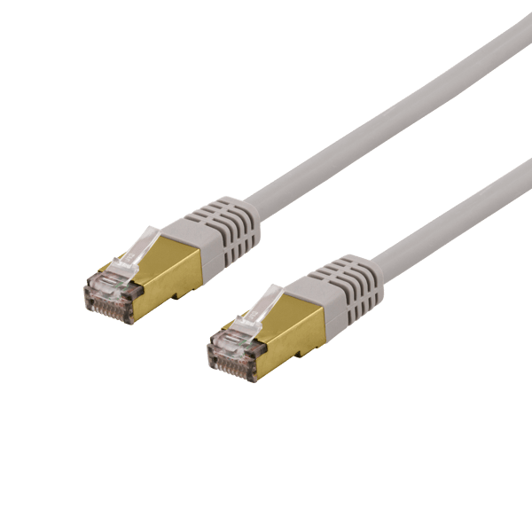 S/FTP Cat6a patch cable, delta cert, LSZH, 3m, grey