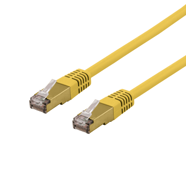 S/FTP Cat6a patch cable 3m 500MHz Deltacertified LSZH yellow