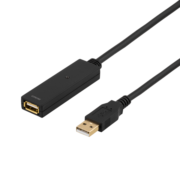 PRIME USB 2 extens cable active TypeA ma>TypeA fe 20m black