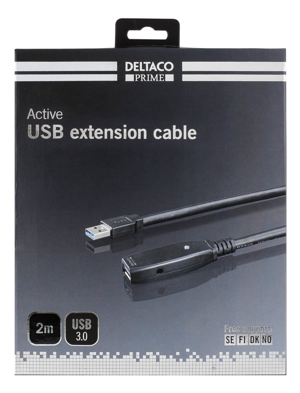 PRIME USB 3.0 extens cable active TypeA ma>TypeA fe 2m blue