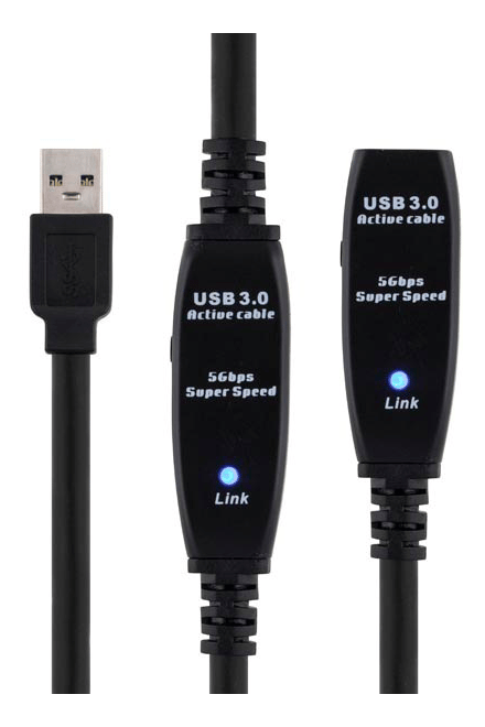USB 3 extens cable active TypeA ma>TypeA fe 10m black