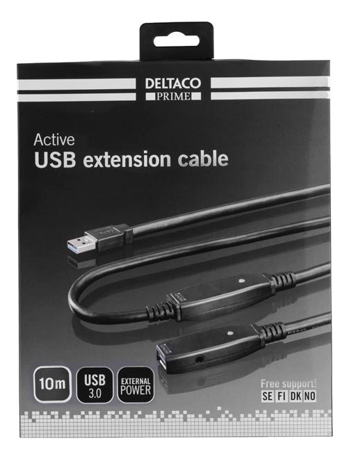 USB 3 extens cable active TypeA ma>TypeA fe 10m black