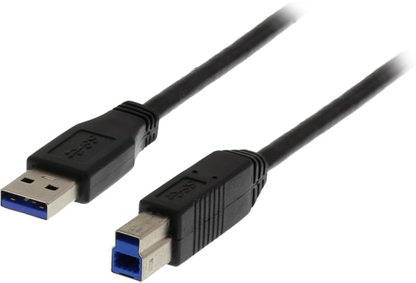 USB 3.0 cable, Type A ma, Type B ma, 3m, black