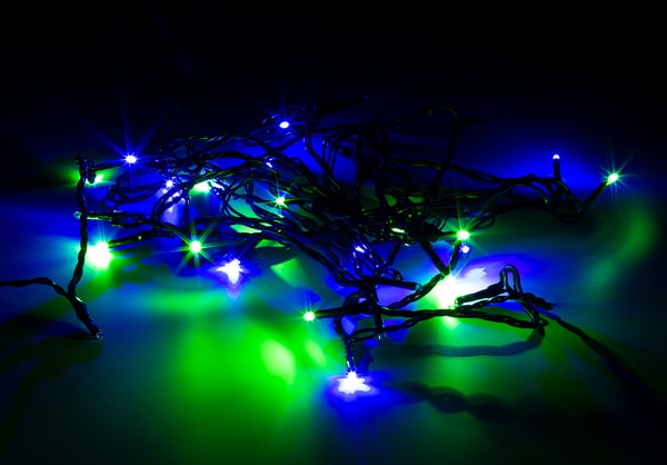WiFi light chain, 5m, 40 led, adapter, IP44, RGB