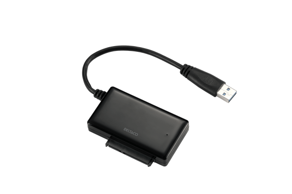 USB 5 Gbit/s to SATA 6 Gb/s adapter, for 2.5" HDD, black
