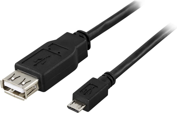 USB adapter Type A fe - Type Micro-B ma, 0.2m, OTG, black
