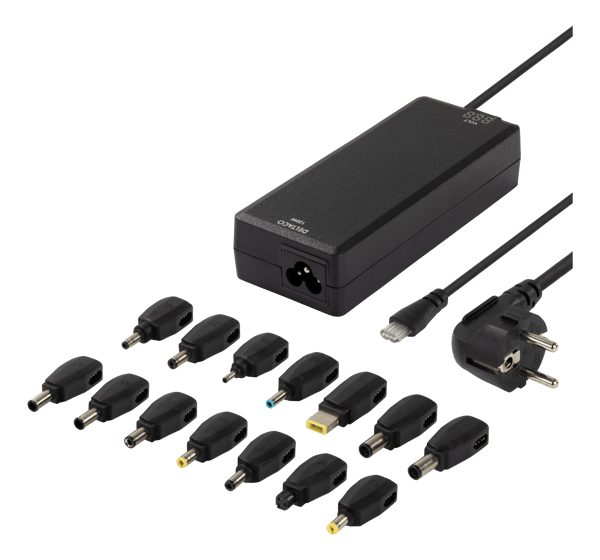 Laptop charger, 15-20 V, 8 A, 120 W, LED-display, black