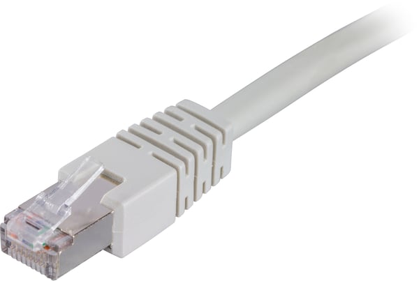 F/UTP Cat6 patch cable, LSZH, 0.3m, grey