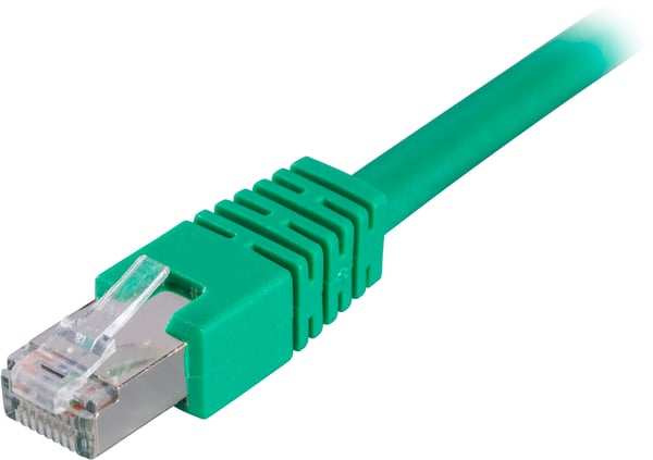 F/UTP Cat6 patch cable, LSZH, 0.3m, green