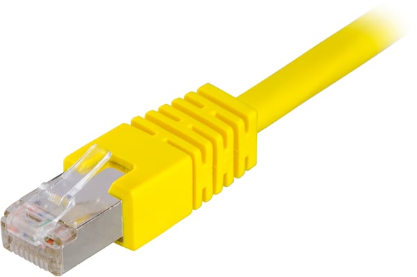 F/UTP Cat6 patch cable, LSZH, 0.75m, yellow