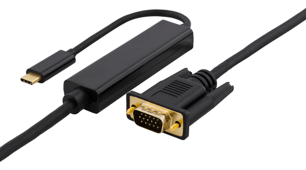 USBC  VGA QWXGA 2048x1152 60Hz 5m DP 1.2 Alt Mode black