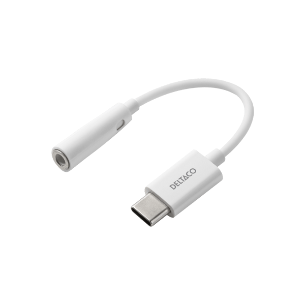 USB-C to 3.5 mm female, 11 cm, retail package, active, white