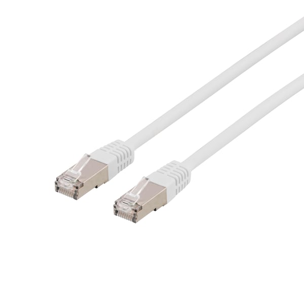 U/FTP Cat6a patch cable, LSZH, 1m, white