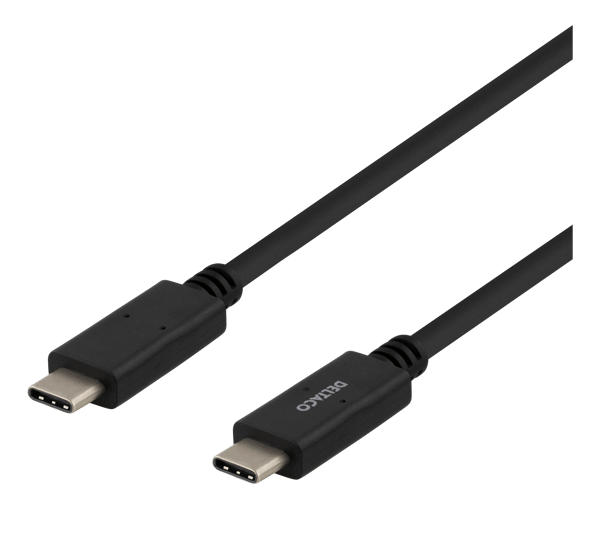 USB 2.0 cable, Type C - Type C, 1m, black