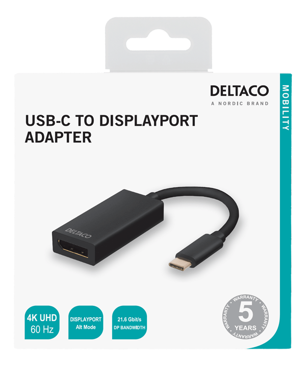 USB 3.1 to DisplayPort adapter USB type C  DP female  black