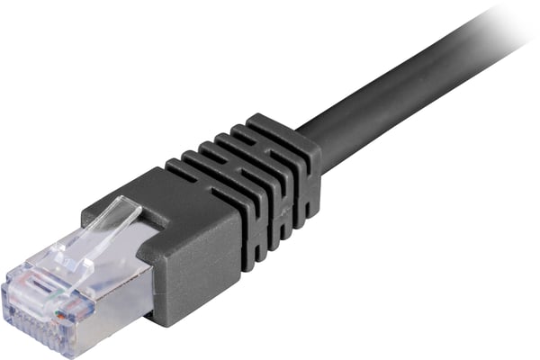 F/UTP Cat6 patch cable, 50m, 250MHz, Delta, LSZH, black
