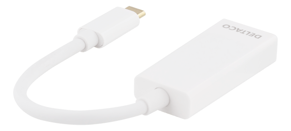 USB 3.1>DisplayPort adapter USB C DisplayPrt 19pin UHD white