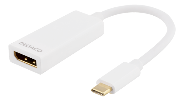 USB 3.1>DisplayPort adapter USB C DisplayPrt 19pin UHD white