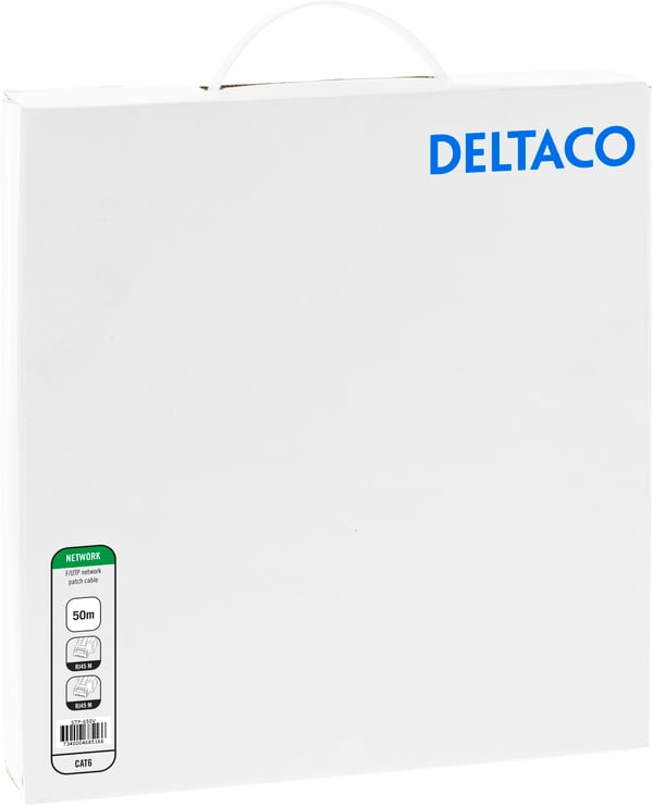 F/UTP Cat6 patch cable, 50m, 250MHz, Delta, LSZH, white