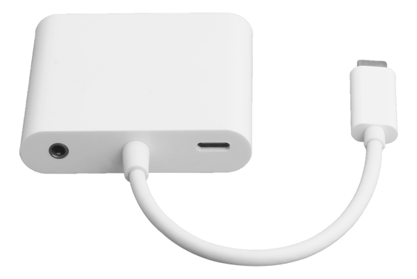 USB-C docking station, HDMI/VGA/USB-C/3.5mm, white