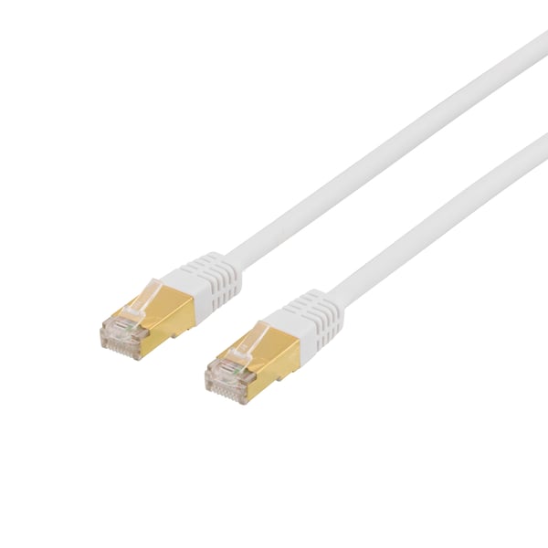 S/FTP Cat7 patch cable 2m 600MHz DeltaCertif LSZH RJ45 white