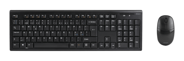 Wireless keyboard mouse Nordic USB nanoreceiver 10m range