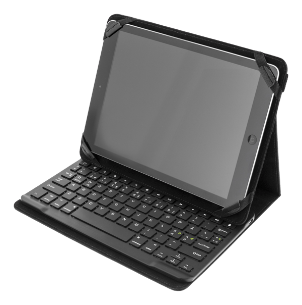 Case and Bluetooth keyboard for 10" tablets, black