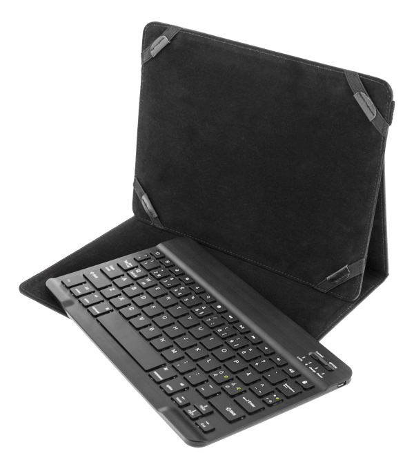 Case and Bluetooth keyboard for 10" tablets, black