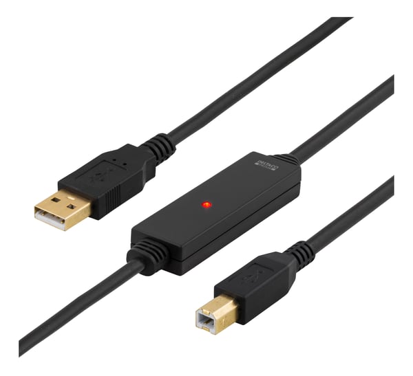 PRIME USB 2.0 cable Type A male Type B male active 10m black