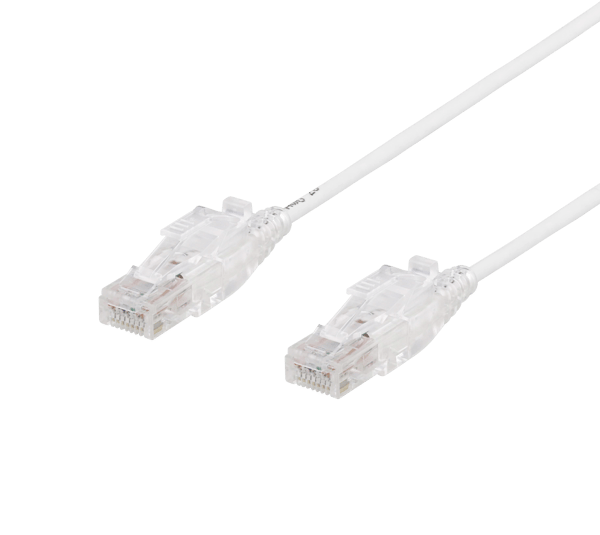 U/UTP Cat6A patch cable, 0.5m, 500MHz, lockable, white