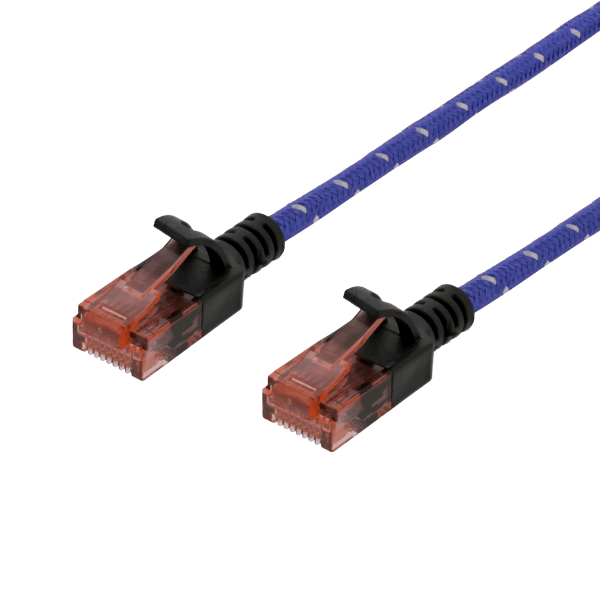 Tough Slim CAT.6A U/UTP Patch Cable, 28AWG, 3.8mm, 1m, blue