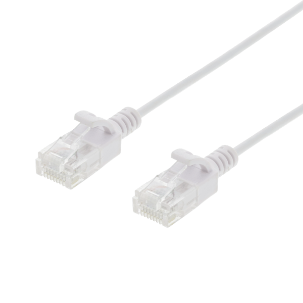 U/UTP Cat6 patch cable slim, 2.6 mm⌀, 1.5m, 500MHz, white