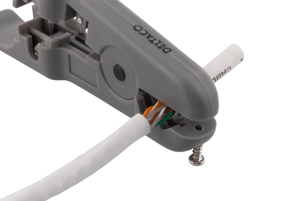 Universal cable stripper, cutting function, grey
