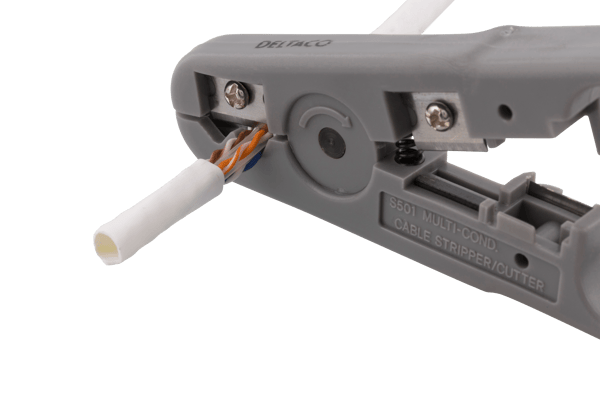 Universal cable stripper, cutting function, grey