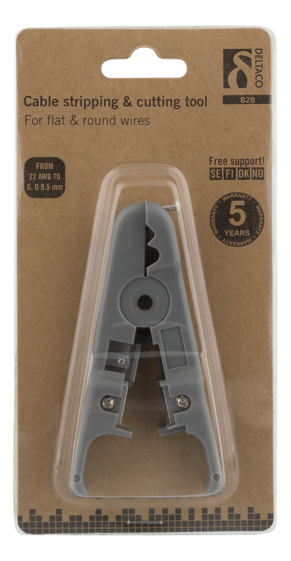 Universal cable stripper, cutting function, grey