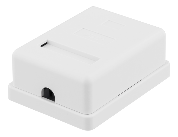 Unshielded network socket, Surface UTP 1xRJ45, Cat6, white