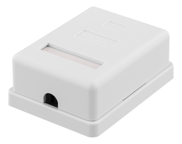 Shielding network wall socket Surface FTP 1xRJ45 Cat6A white