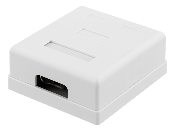 Shielding network wall socket Surface FTP 2xRJ45 Cat6A white