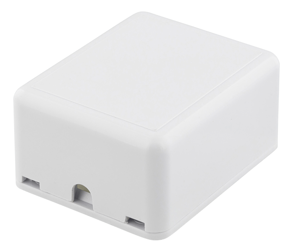 Surface mount box for Keystone, 1 port, white